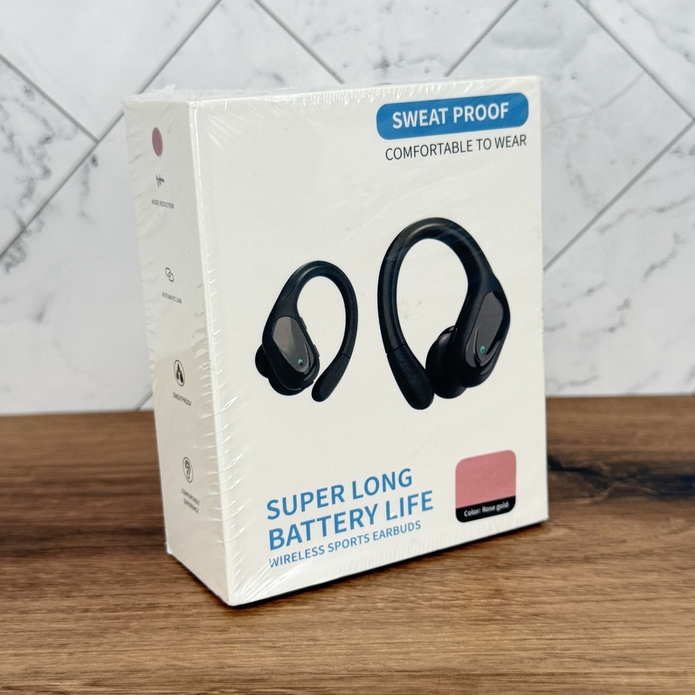 Wireless Sports Earbuds BX17 Rose Gold Sweatproof‎ Noise Reduction w/ Charging